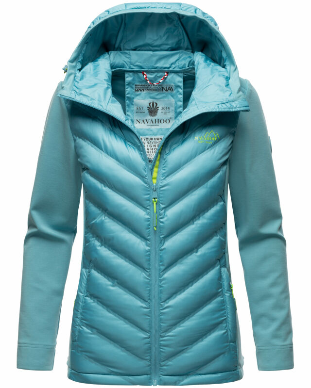 Navahoo Nimm mich mit Damen Fleece Hybrid Jacke Trekking Wanderjacke B852 Misty-Blue-Gr.S