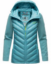 Navahoo Nimm mich mit Damen Fleece Hybrid Jacke Trekking Wanderjacke B852 Misty-Blue-Gr.S