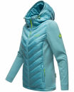 Navahoo Nimm mich mit Damen Fleece Hybrid Jacke Trekking Wanderjacke B852 Misty-Blue-Gr.S
