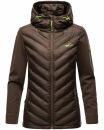 Navahoo Nimm mich mit Damen Fleece Hybrid Jacke Trekking Wanderjacke B852 Dark-Choco-Gr.XS