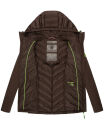 Navahoo Nimm mich mit Damen Fleece Hybrid Jacke Trekking Wanderjacke B852 Dark-Choco-Gr.XS