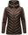 Navahoo Nimm mich mit Damen Fleece Hybrid Jacke Trekking Wanderjacke B852 Dark-Choco-Gr.XS