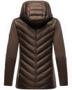 Navahoo Nimm mich mit Damen Fleece Hybrid Jacke Trekking Wanderjacke B852 Dark-Choco-Gr.L