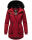 Navahoo Olessaa Damen Winter Jacke Winterjacke halblang Kapuze Kunstfell B869 Blood Red Größe S - Gr. 36