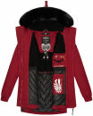 Navahoo Olessaa Damen Winter Jacke Winterjacke halblang Kapuze Kunstfell B869 Blood Red Größe M - Gr. 38