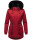 Navahoo Olessaa Damen Winter Jacke Winterjacke halblang Kapuze Kunstfell B869 Blood Red Größe M - Gr. 38