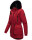 Navahoo Olessaa Damen Winter Jacke Winterjacke halblang Kapuze Kunstfell B869 Blood Red Größe M - Gr. 38