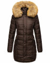 Navahoo Damen Winter Jacke Steppjacke warm gefüttert B374 Dark Choco Größe S - Gr. 36