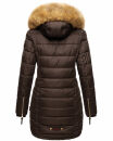 Navahoo Damen Winter Jacke Steppjacke warm gefüttert B374 Dark Choco Größe S - Gr. 36