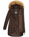 Navahoo Damen Winter Jacke Steppjacke warm gefüttert B374 Dark Choco Größe S - Gr. 36