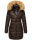 Navahoo Damen Winter Jacke Steppjacke warm gefüttert B374 Dark Choco Größe S - Gr. 36