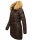 Navahoo Damen Winter Jacke Steppjacke warm gefüttert B374 Dark Choco Größe S - Gr. 36