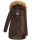 Navahoo Damen Winter Jacke Steppjacke warm gefüttert B374 Dark Choco Größe S - Gr. 36