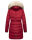 Navahoo Paula Damen Winter Jacke Mantel Parka warm gefütterte Winterjacke B383 Blood Red Größe XL - Gr. 42