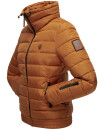 Marikoo Poisen Damen Winter Jacke Stepp Winterjacke mit Stehkragen warm gefüttert B667 Cinnamon Größe XS - Gr. 34