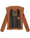 Marikoo Poisen Damen Winter Jacke Stepp Winterjacke mit Stehkragen warm gefüttert B667 Cinnamon Größe XS - Gr. 34