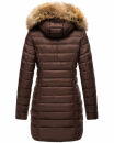 Marikoo Rose Damen Winter Jacke gesteppt lang B647 Dark Choco-Größe S - Gr. 36