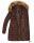 Marikoo Rose Damen Winter Jacke gesteppt lang B647 Dark Choco-Größe S - Gr. 36
