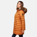 Marikoo Rose Damen Winter Jacke gesteppt lang B647 Cinnamon-Größe XS - Gr. 34