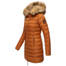 Marikoo Rose Damen Winter Jacke gesteppt lang B647 Cinnamon-Größe XS - Gr. 34