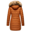 Marikoo Rose Damen Winter Jacke gesteppt lang B647 Cinnamon-Größe XS - Gr. 34
