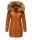 Marikoo Rose Damen Winter Jacke gesteppt lang B647 Cinnamon Größe XS - Gr. 34