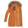 Marikoo Rose Damen Winter Jacke gesteppt lang B647 Cinnamon-Größe XS - Gr. 34