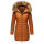 Marikoo Rose Damen Winter Jacke gesteppt lang B647 Cinnamon-Größe XS - Gr. 34