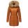 Marikoo Rose Damen Winter Jacke gesteppt lang B647 Cinnamon-Größe XS - Gr. 34
