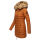 Marikoo Rose Damen Winter Jacke gesteppt lang B647 Cinnamon-Größe XS - Gr. 34