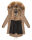 Navahoo Rosinchen Damen Winterjacke Parka gefüttert Kapuze B824 Taupe Größe L - Gr. 40
