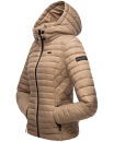 Marikoo Samtpfote leichte Damen Steppjacke B600 Taupe Grau Größe XS - Gr. 34