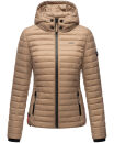 Marikoo Samtpfote leichte Damen Steppjacke B600 Taupe Grau Größe L - Gr. 40