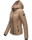 Marikoo Samtpfote leichte Damen Steppjacke B600 Taupe Grau Größe L - Gr. 40