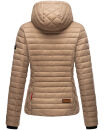 Marikoo Samtpfote leichte Damen Steppjacke B600 Taupe Grau Größe L - Gr. 40
