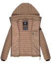 Marikoo Samtpfote leichte Damen Steppjacke B600 Taupe Grau Größe L - Gr. 40