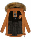 Marikoo Sanakoo Damen Winterjacke Parka mit Kapuze B825 Cinnamon Größe XS - Gr. 34