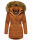 Marikoo Sanakoo Damen Winterjacke Parka mit Kapuze B825 Cinnamon Größe XS - Gr. 34