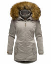 Marikoo Sanakoo Damen Winterjacke Parka mit Kapuze B825 Zink Grau Größe S - Gr. 36