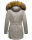 Marikoo Sanakoo Damen Winterjacke Parka mit Kapuze B825 Zink Grau Größe S - Gr. 36