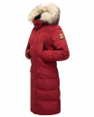 Marikoo Schneesternchen Damen Winterjacke Parka Mantel lang Kapuze B890 Blood Red Größe S - Gr. 36