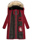 Marikoo Schneesternchen Damen Winterjacke Parka Mantel lang Kapuze B890 Blood Red Größe S - Gr. 36