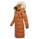 Marikoo Schneesternchen Damen Winterjacke Parka Mantel lang Kapuze B890 Cinnamon Größe M - Gr. 38