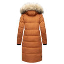 Marikoo Schneesternchen Damen Winterjacke Parka Mantel lang Kapuze B890 Cinnamon Größe M - Gr. 38