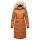 Marikoo Schneesternchen Damen Winterjacke Parka Mantel lang Kapuze B890 Cinnamon Größe M - Gr. 38