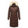 Marikoo Schneesternchen Damen Winterjacke Parka Mantel lang Kapuze B890 Dark Choco Größe L - Gr. 40