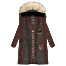 Marikoo Schneesternchen Damen Winterjacke Parka Mantel lang Kapuze B890 Dark Choco Größe XL - Gr. 42