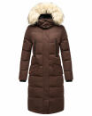 Marikoo Schneesternchen Damen Winterjacke Parka Mantel lang Kapuze B890 Dark Choco Größe XL - Gr. 42