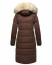 Marikoo Schneesternchen Damen Winterjacke Parka Mantel lang Kapuze B890 Dark Choco Größe XL - Gr. 42