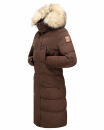Marikoo Schneesternchen Damen Winterjacke Parka Mantel lang Kapuze B890 Dark Choco Größe XL - Gr. 42